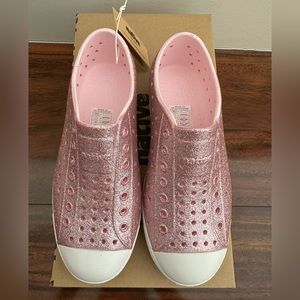 Native Shoes - Jefferson Bling - Milk Pink Bling Size J2